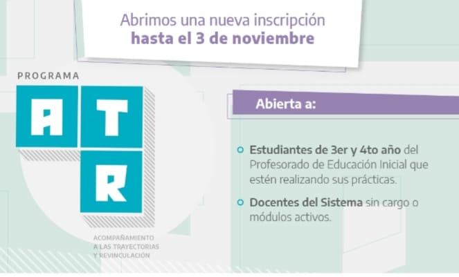 Convocatoria para docentes de fortalecimiento de trayectorias educativas